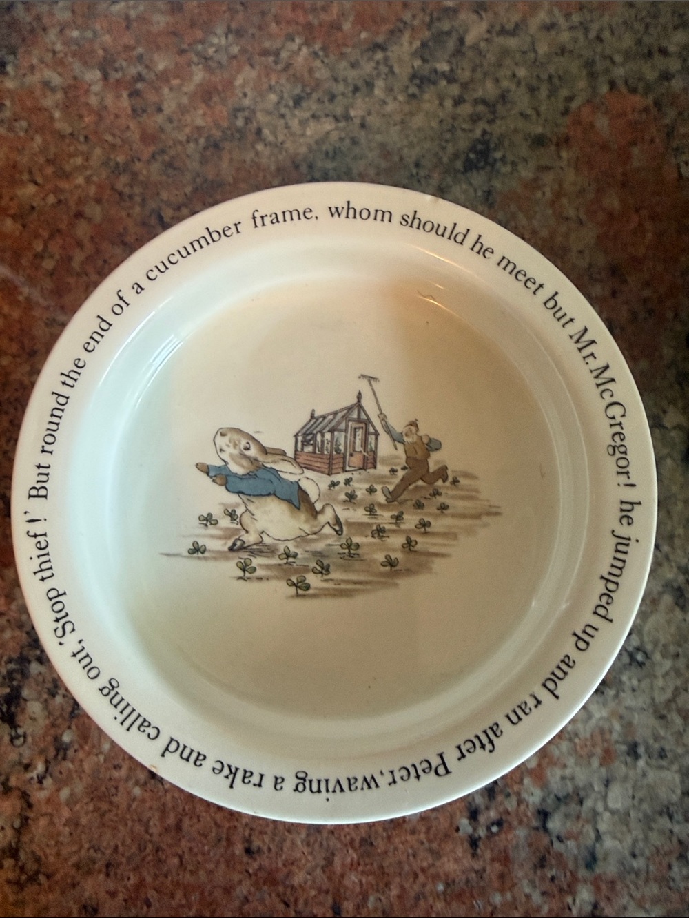 Vintage Beatrix Potter Peter Rabbit Ceramic Bowl